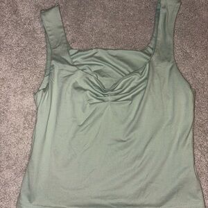 SHEIN Sage Green Scoop Neck Tank Top